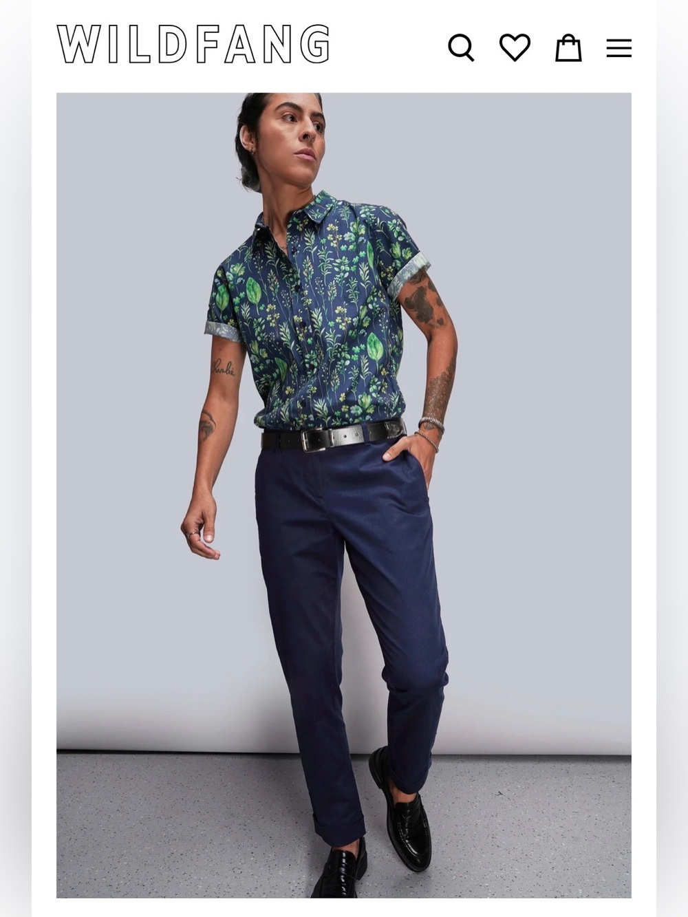 Wildfang The Essential Trouser Navy Blue